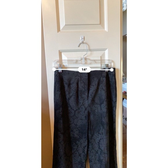 Coldwater Creek Women’s Black Jacard Wide Leg Pants Size 8 - Picture 4 of 5